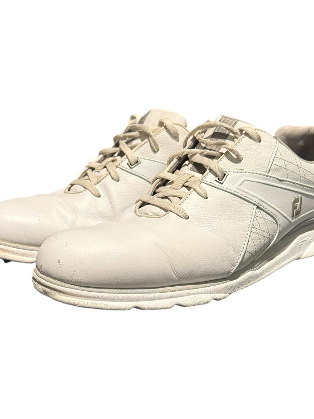 Footjoy Pro Sl Men’s Spike Less Oxfords White Gray 10.5 M Golf Shoes
